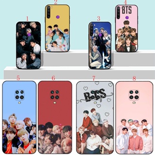 เคสโทรศัพท์มือถือนิ่ม ลายการ์ตูนอนิเมะ Bangtan Boys สีดํา สําหรับ Redmi Note 5 5 Pro 6 6 Pro 7 7 Pro 8 8T 8 Pro H4