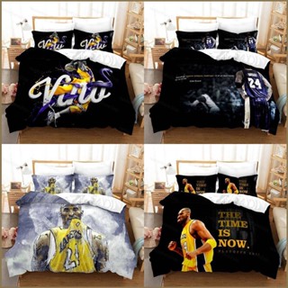 Qy Kobe Bryant 3in1 ชุดเครื่องนอน ผ้าปูที่นอน ผ้าห่ม ผ้านวม หอพัก ซักทําความสะอาดได้ สะดวกสบาย สําหรับนักเรียน บ้าน