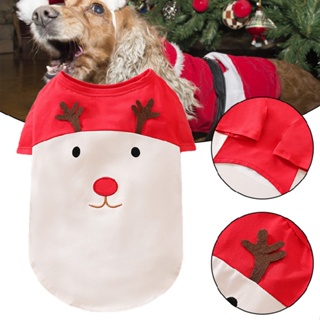 Christmas Elk Pattern Dog Clothes Cute Outgoing Clothing Christmas Pet Clothing