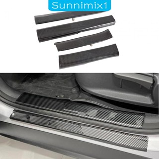 [Sunnimix1] แผ่นคาร์บอนไฟเบอร์ ป้องกันขอบประตูรถยนต์ 4 ชิ้น