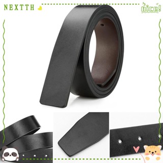 Nextth สายเข็มขัดหนังแท้ 3.3 ซม. พร้อมรู แบบเปลี่ยน หรูหรา