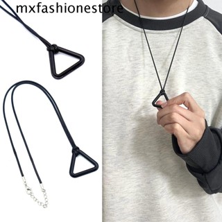 Mxfashione สร้อยคอโซ่ ทรงสามเหลี่ยม จี้การ์ตูนอนิเมะ ปรับขนาดได้ เครื่องประดับ สําหรับเด็กผู้หญิง และผู้ชาย