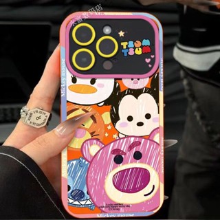 เคสโทรศัพท์มือถือ แบบนิ่ม ลายกราฟฟิตี้ และหมี สําหรับ Apple Iphone 14pro Max 7p 13pro 12 11 RNTM