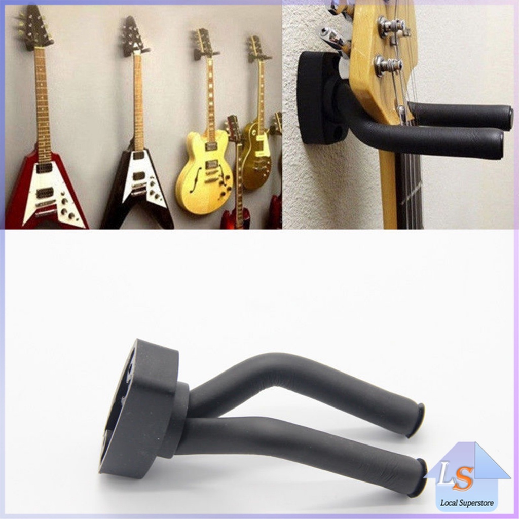 ที่แขวนกีตาร์ แบบติดผนัง สีดำ พร้อมชุดติดตั้ง guitar stand Local SuperStore