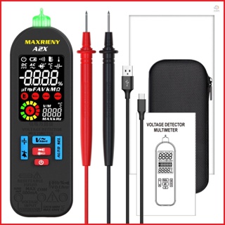 MAXRIENY Multimeter with Carrying Case - Automatic Anti-Burn Voltmeter for Continuity Testing and Live Wire Voltage Detection