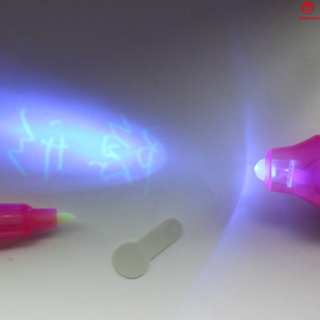 ปากกาเมจิก หมึกนุ่ม แห้งเร็ว มีไฟ LED UV แบบพกพา สําหรับเด็ก