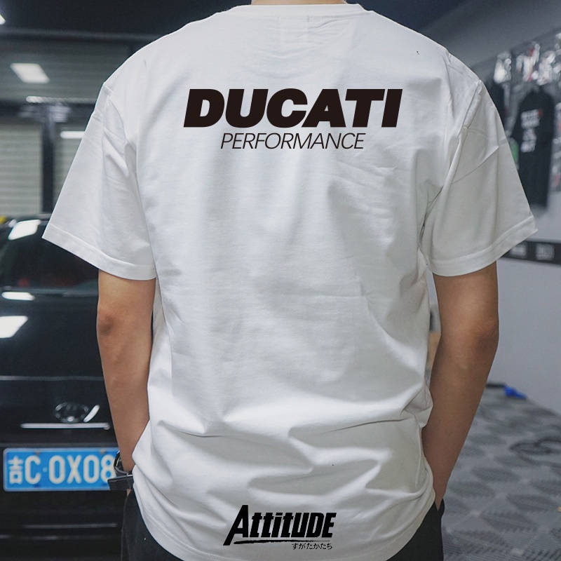 เสื้อเลือกตั้ง เสื้อยืดแขนสั้น พิมพ์ลาย Attitude Ducati MOTO GP สําหรับผู้ชาย ผ้าฝ้ายแท้