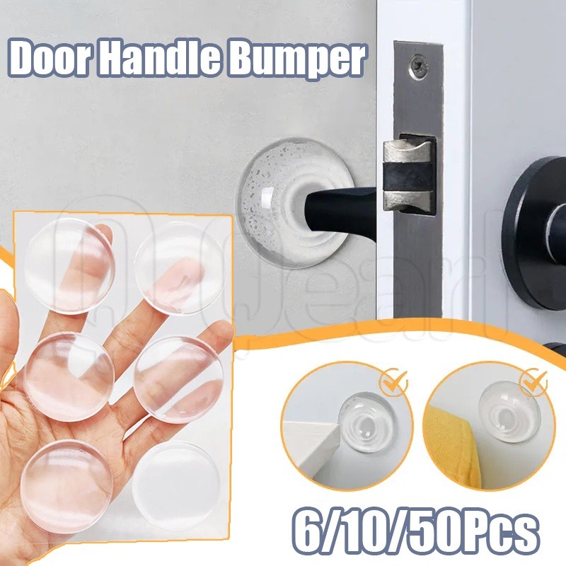 แผ่นบัฟเฟอร์กันชนประตู ซิลิโคนนุ่ม ใส ขนาดใหญ่ 6 10 50 ชิ้น กันชน กันลื่น มีกาวในตัว