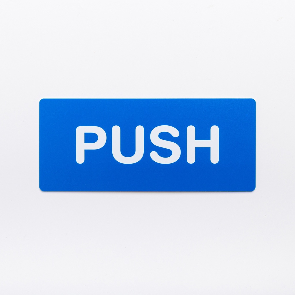 LOCAL789-ป้ายพลาสติกติดกระจก PUSH/PULL ขนาด17.5x7.5ซม. ร้านอยู่ในไทย