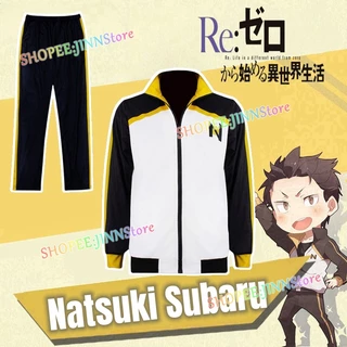 - Jn - Re:Zero Kara Hajimeru Isekai Seikatsu เสื้อกันหนาว เสื้อฮู้ดดี้ อนิเมะ Natsuki Subaru คอสเพลย์ กางเกง วิกผม คอสเพลย์ ครบชุด