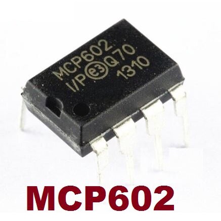 MCP602 CMOS Dual Op-Amp Rail-to-Rail Output Input Offset Voltage 0.7mV Single Supply 2.7V - 6V ออปแอมป์ (Op-Amp)