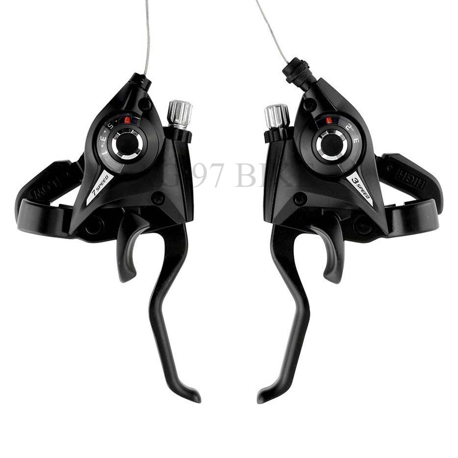 เบรกแฮนด์ Speed Shifter 7 สปีด เบรกจักรยาน 2 ชิ้น - สีดํา