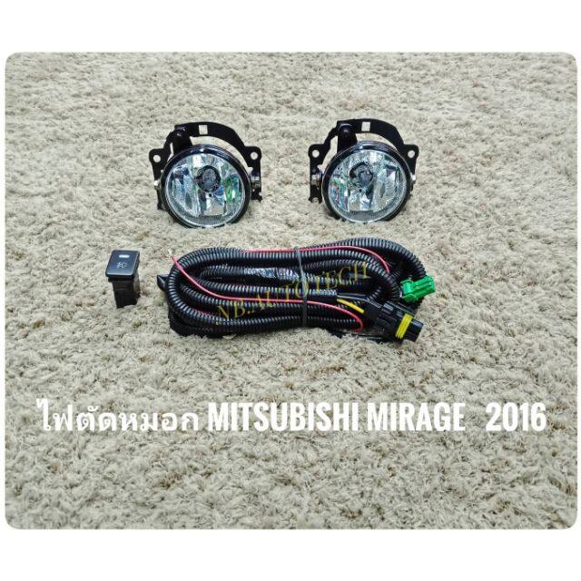 *สิ้นค้าดี* ไฟตัดหมอกมิราจ สปอร์ตไลท์ mirage 2016 2017 2018 foglamp sportlight MITSUBISHI MIRAGE ปี 2016 ทรงห้าง *