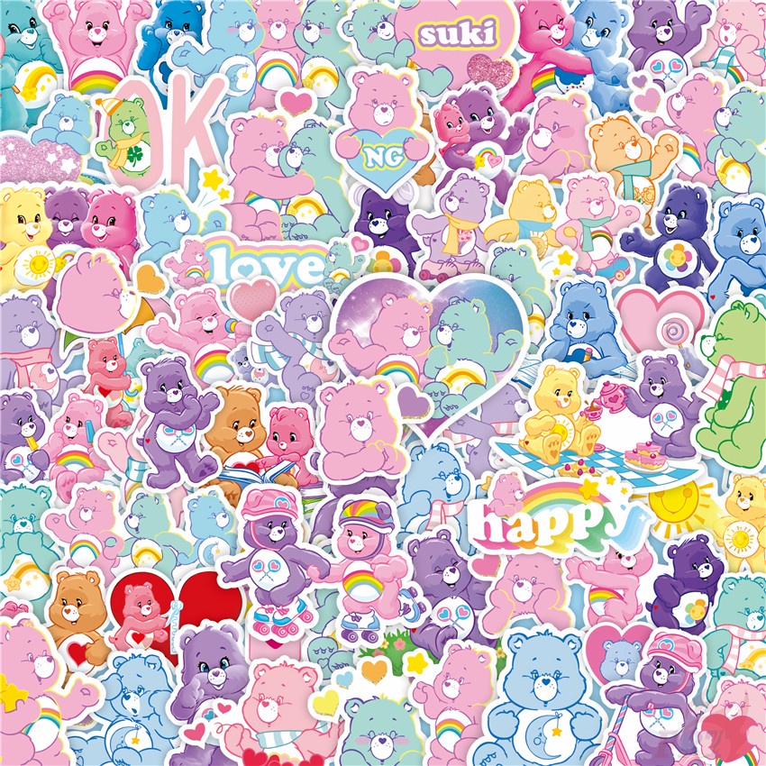 80Pcs/Set ❉ Care Bears Series 01 Stickers ❉ DIY Fashion Funny Doodle Decals Stickers