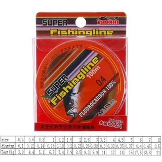 Qinyuz9 100m 100% Fluorocarbon Nylon PA String Angling Strongเชือกสายไฟ Monofilament