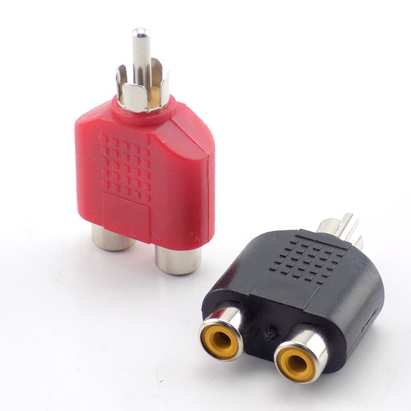 Rca Male Connector ปลั๊กแปลงแจ็คตัวเมีย M/F AV อะแดปเตอร์แปลงเสียงและวิดีโอ FTH3