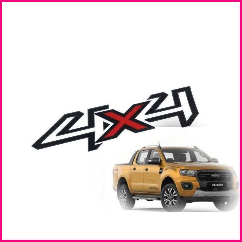 ส่งด่วน สติกเกอร์ 4x4 จำนวน 2 แผ่น สำหรับ ford ranger สติกเกอร์ติดรถยนต์ สติกเกอร์ฟอร์ดเรนเจอร์