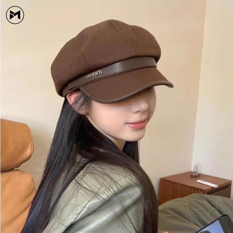 หมวกเบเร่ต์ อเนกประสงค์ ลายเมฆแปดเหลี่ยม แฟชั่นฤดูใบไม้ร่วง และฤดูหนาว สไตล์เกาหลี สําหรับเด็กผู้หญิง