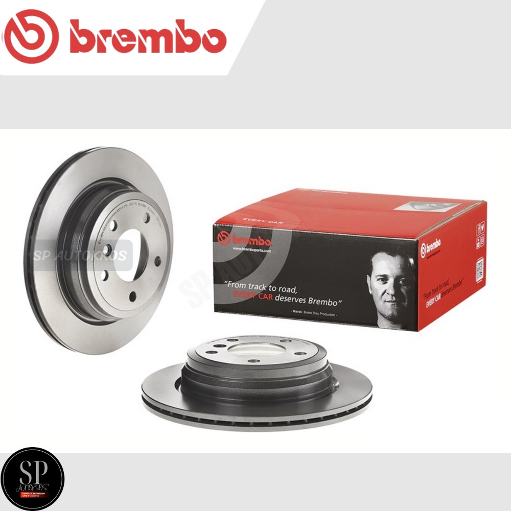 BREMBO จานเบรคหลัง BMW X1 E84 (18i 20d) (HC) 10-> / 09 B338 21 / ราคา 1ใบ