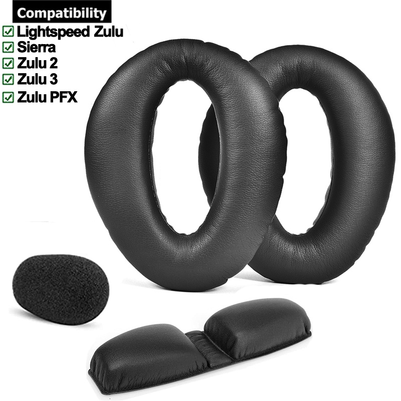 ชุดแผ่นโฟมฟองน้ําครอบหูฟัง สําหรับ Lightspeed Zulu Sierra Zulu 2 3 PFX