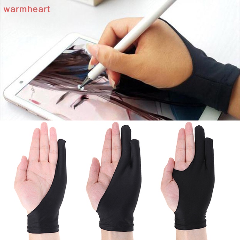 (warmheart) ถุงมือสองนิ้ว ป้องกันการเปรอะเปื้อน สําหรับวาดภาพกราฟิก แท็บเล็ต ปากกา 1 ชิ้น