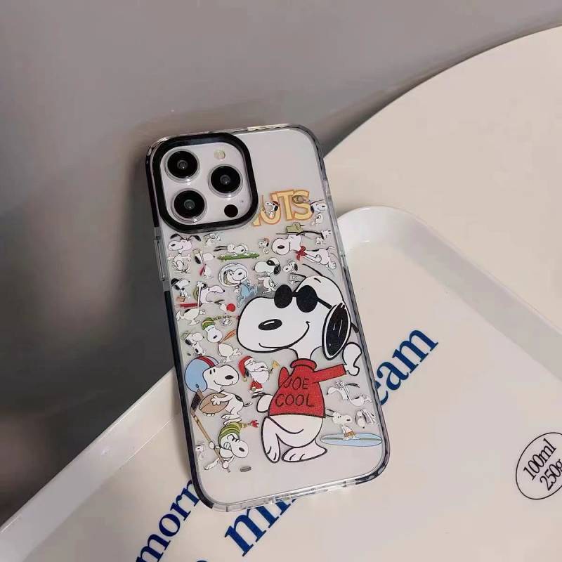 Sunglasses Snoopy for Apple Iphone15 Phone Case 14 Soft Case 13promax/Xs/XR Transparent Niche QWhu
