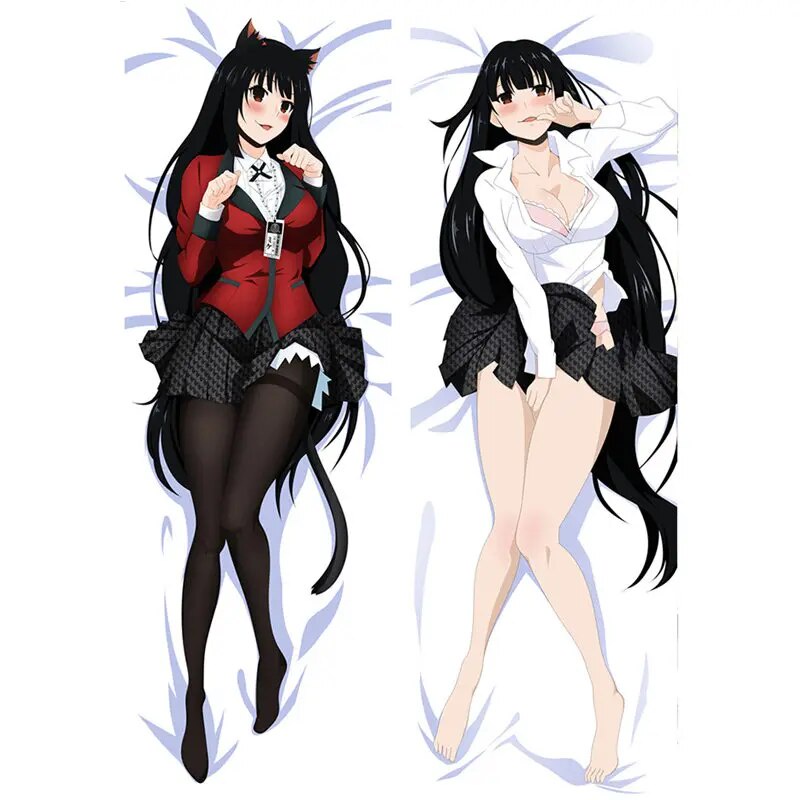 60x180cm Anime Kakegurui Twin pillow Cover Jabami Yumeko Meari Saotome Dakimakura Case Bedding Huggi