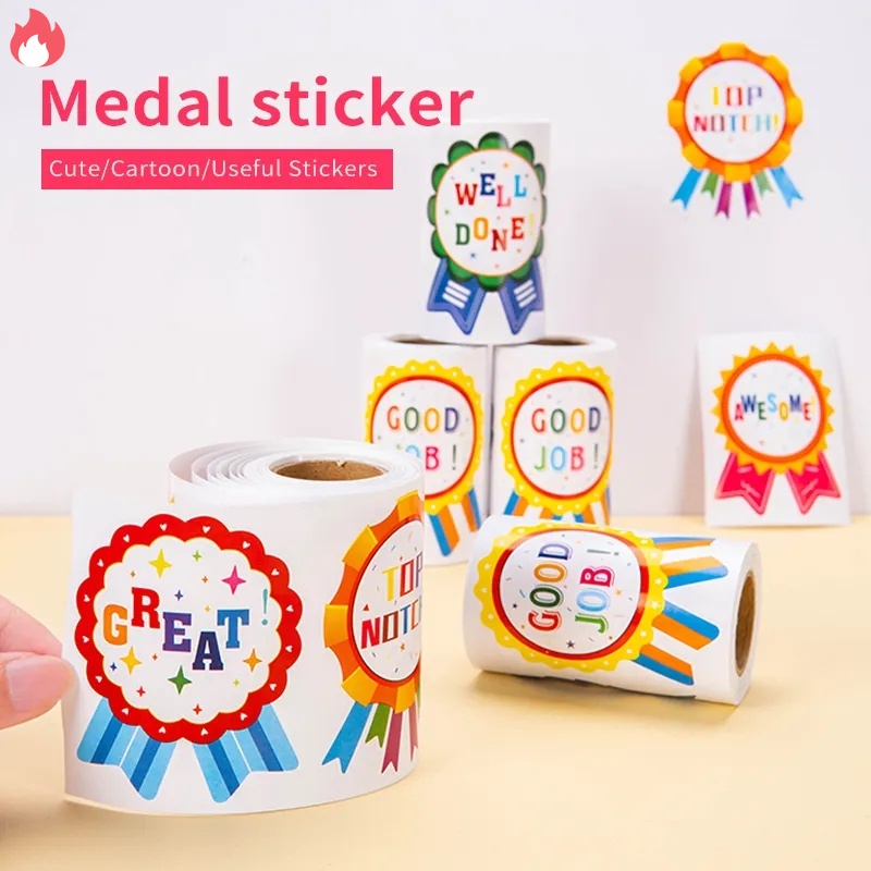 สติกเกอร์รางวัล ลายการ์ตูน Great Good Job สําหรับเด็ก ครู 100 ชิ้น