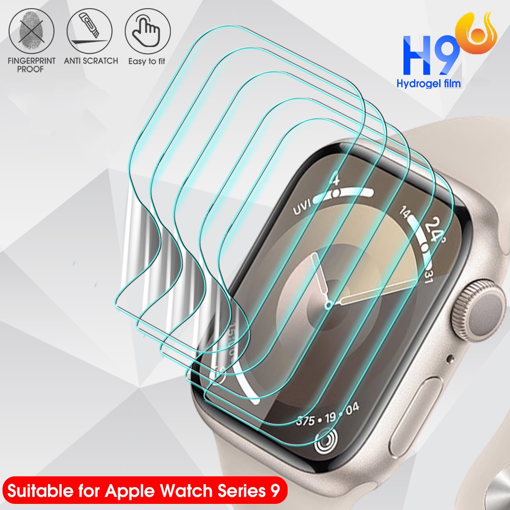 ฟิล์มไฮโดรเจลใส ป้องกันรอยขีดข่วน คุณภาพสูง สําหรับ Apple Watch Series 9 Ultra 2