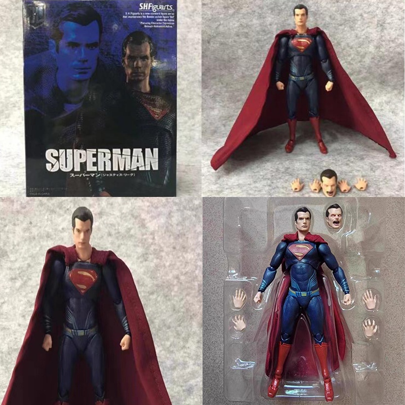 Shf โมเดลฟิกเกอร์ Justice League Superman Sh Figuarts Articulado ของเล่นสําหรับเด็ก