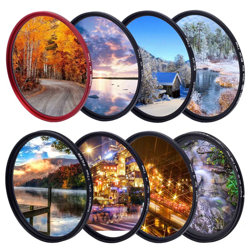 KnightX UV CPL ND Star colse up Macro Camera Lens Filter For canon nikon 52mm 55mm 58mm 67mm 77mm va