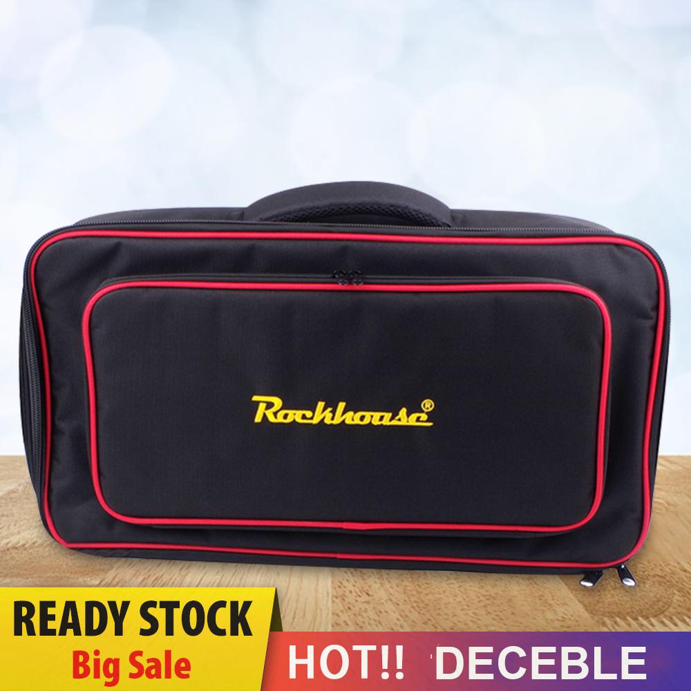กระเป๋าเคส ผ้าออกซ์ฟอร์ด 600D มีซิป สําหรับใส่เอฟเฟคกีตาร์ [Deceble.th]