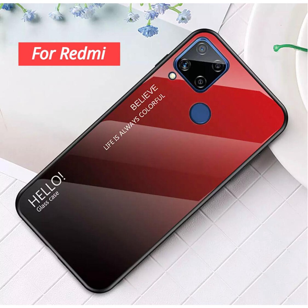เคส Redmi 14C / 13 / 13C / 12 / 10A / 10C / 9 / 9A / 9C / 8 / 8A / 7 เคสเรดมี่ เคสกระจกสองสี เคสกันก