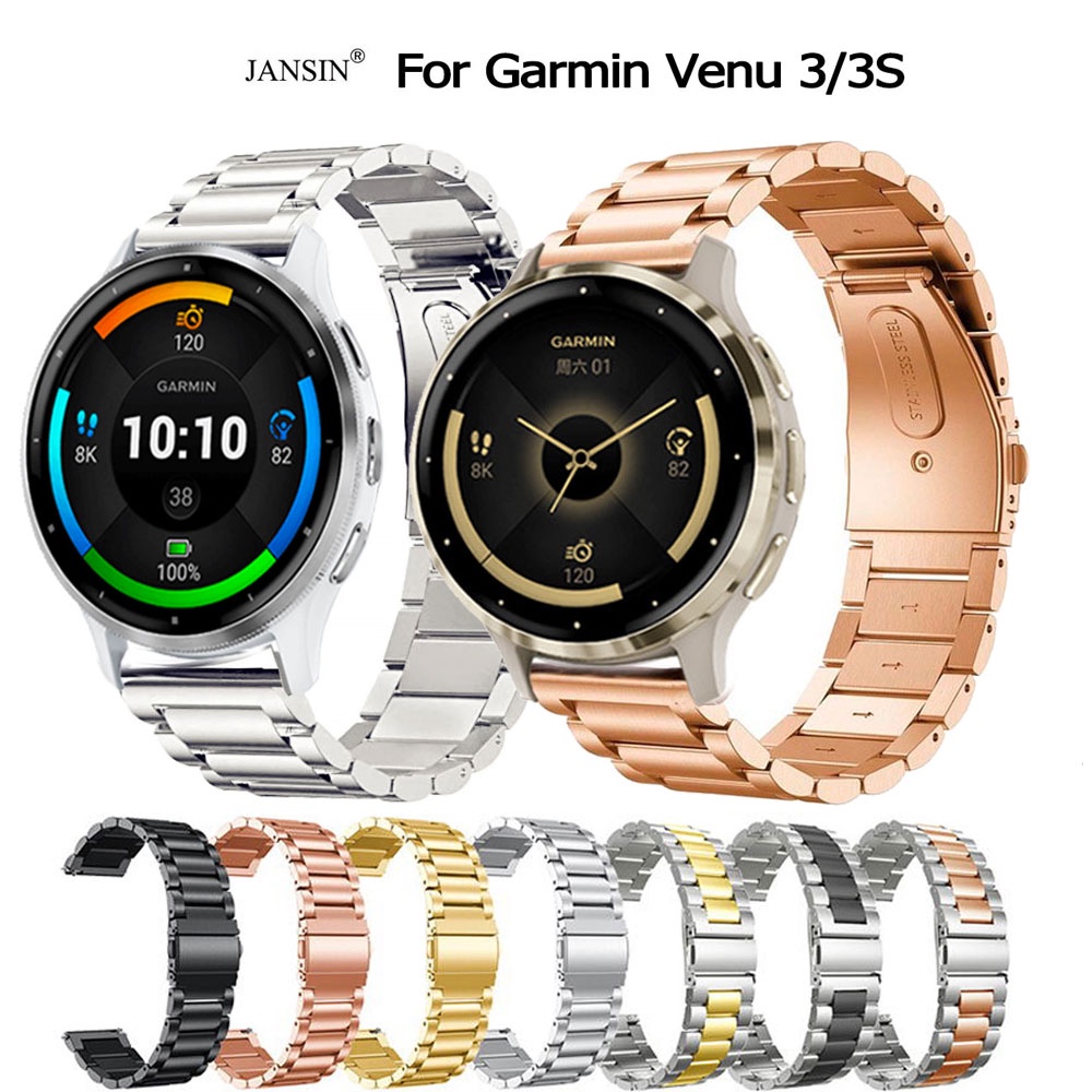 สาย garmin venu 3 3s สายนาฬิกาข้อมือ สแตนเลส สำหรับ Garmin Venu 3 3S Smart Watch สมาร์ทวอทช์