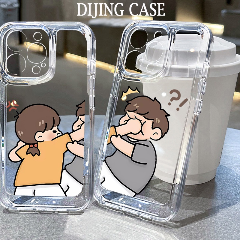 เคสโทรศัพท์มือถือแบบใส กันกระแทก ลายการ์ตูนมอนสเตอร์ตัวน้อยน่ารัก ระดับไฮเอนด์ สําหรับ Iphone 15 14promax 13Pro 11Pro 12mini 8plus7 6s xr xsmax