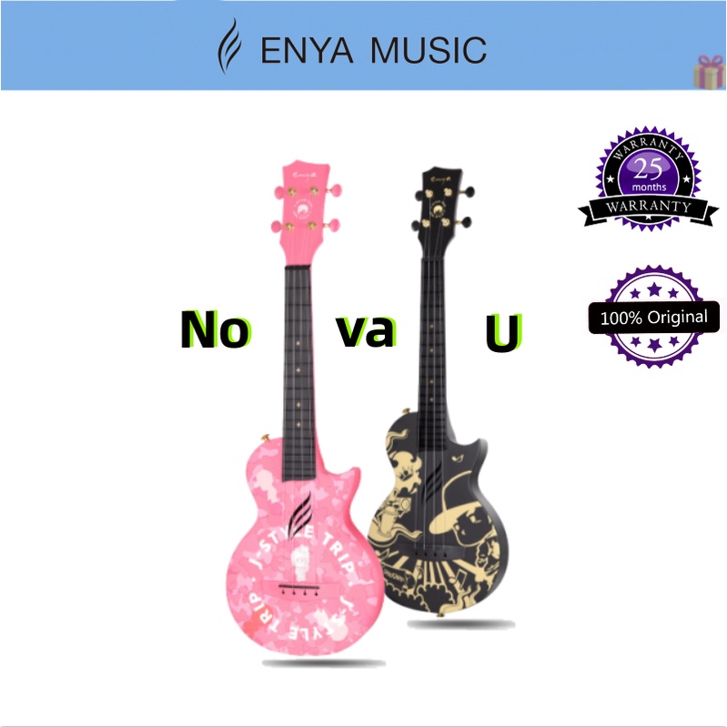 Enya J-Style Trip Series Nova U อูคูเลเล่คอนเสิร์ต 23 นิ้ว พร้อมกระเป๋า อุปกรณ์เสริม และสินค้า Jay Chou Limited Edition