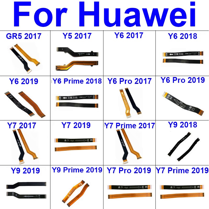 สายแพเมนบอร์ดเมนบอร์ดหน้าจอ LCD สําหรับ Huawei Y5 Y6 Y7 Y9 GR5 Pro Prime 2017 2018 2019