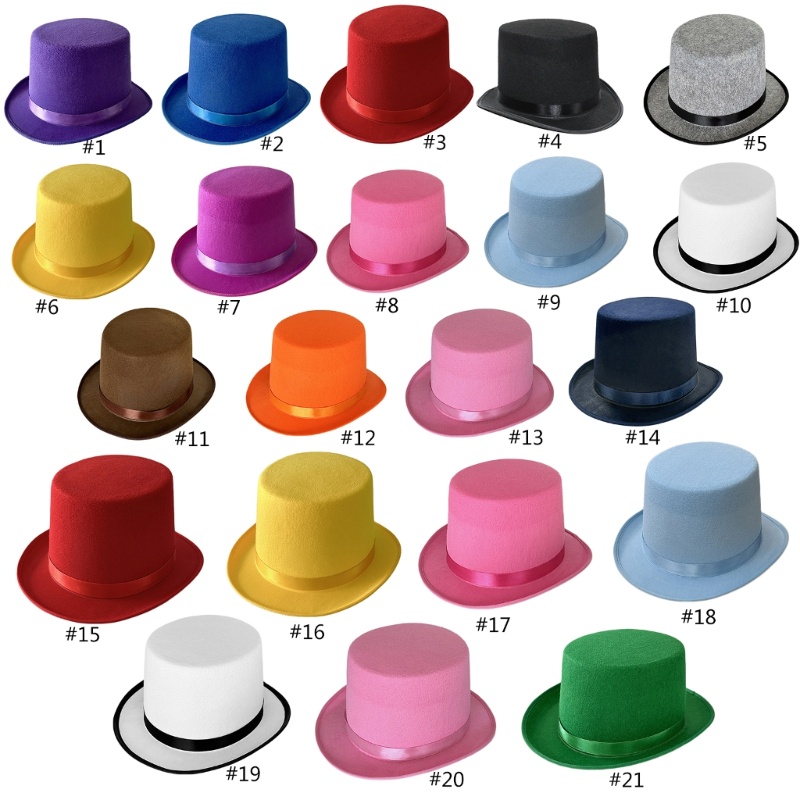Adults Kids Prom Party Hat Carnivals Derby Hat Halloween Flat  Hat