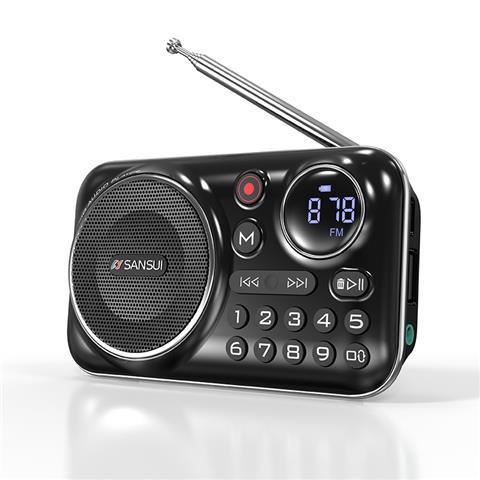 Sansui F21 ลําโพงบลูทูธไร้สาย วิทยุ FM ขนาดเล็ก แบบพกพา สําหรับผู้สูงอายุ มัลติฟังก์ชั่น การ์ด TF / USB Music Walkman