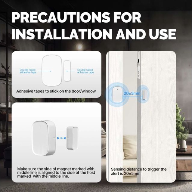 MOES Tuya Zigbee Contact Sensor - เซนเซอร์ เปิด ปิด เซ็นเซอร์ประตู Tuya Zigbee Moes Homekit Door - รูปที่ 5