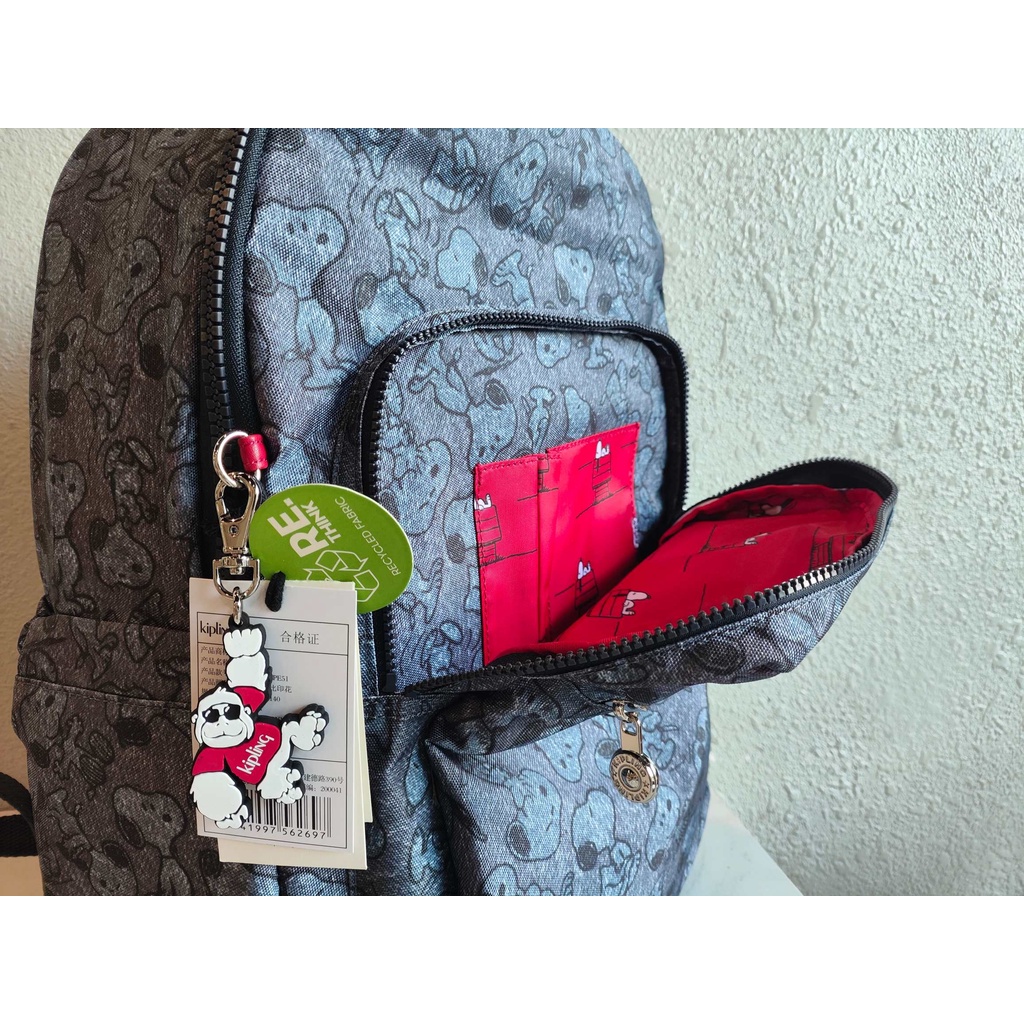 Klipling กระเป๋าเป้สะพายหลัง พิมพ์ลาย SNOOPY กันน้ํา สําหรับผู้หญิง (2 รุ่น)