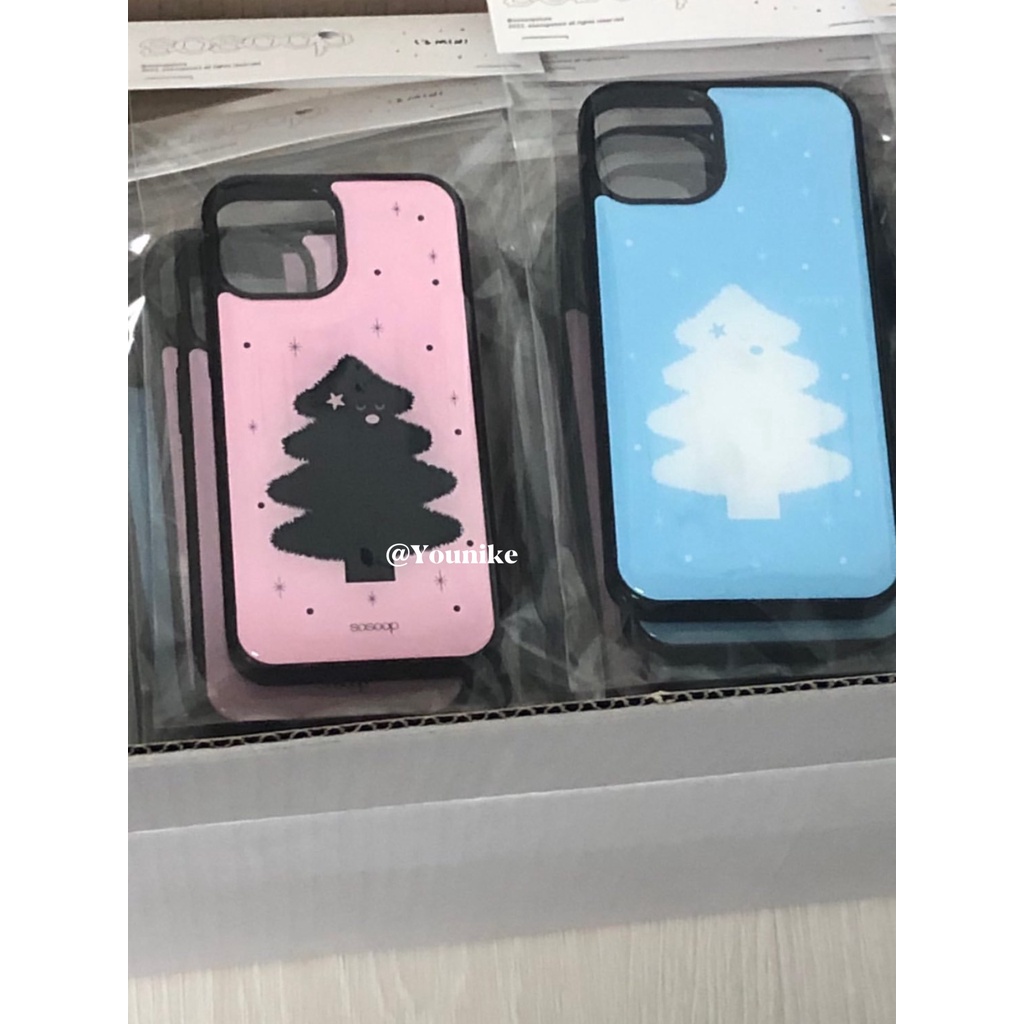 เคสโทรศัพท์มือถือ ขอบสีดํา ลายต้นคริสต์มาส สไตล์เกาหลี เรียบง่าย สําหรับ Iphone 15pro 14promax Apple 13 12 11
