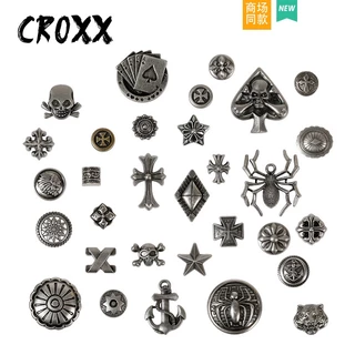 Punk&Metal หัวเข็มขัดรองเท้า charm Retro Baroque-สไตล์รองเท้า Accents สําหรับหัวเข็มขัดคุณภาพสูง charms อุปกรณ์เสริมชุด 3d รองเท้าหัวเข็มขัด Pins