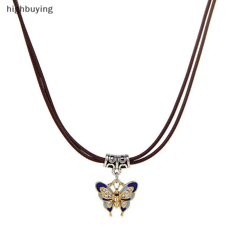 [highbuying] แฟชั่นสไตล์จีนย้อนยุค เชือกถัก สร้อยคอผีเสื้อ ดอกไม้ ดวงจันทร์ ความปลอดภัย จี้สร้อยคอ สําหรับผู้หญิง เครื่องประดับวินเทจ ใหม่ พร้อมส่ง