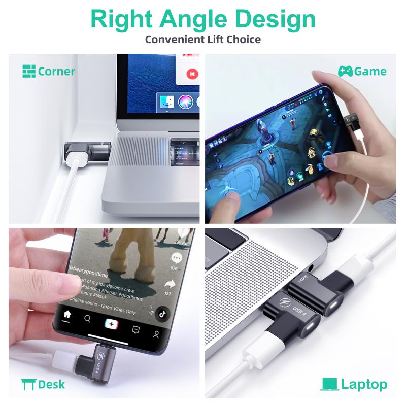 อะแดปเตอร์แม่เหล็ก 140W 24Pins USB 4 Type C สําหรับ Mac book Pro Air Samsung 40G 20G 8K@60Hz USB C - รูปที่ 5