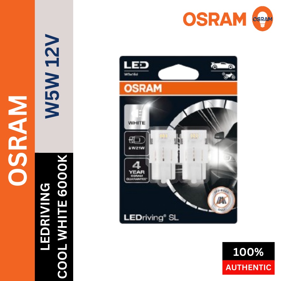 2825DW3.1 OSR (eco pack) Osram LED T10 6000k cool white (W5W/ 4090/ T10) 12V 1W W2.1x9.5D)