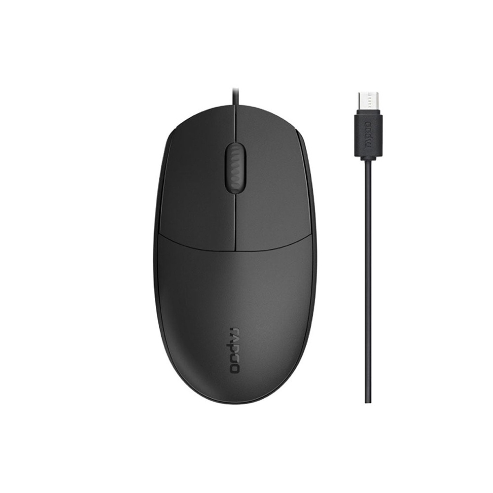 Rapoo N100C Wired Mouse (Black)
