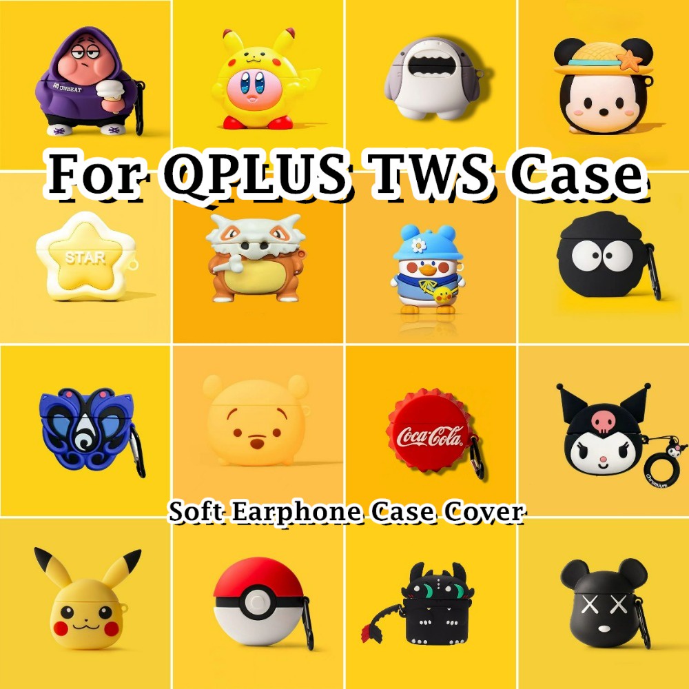 พร้อมส่ง! สําหรับ QPLUS TWS เคสคู่รัก การ์ตูนน่ารัก ซิลิโคนนิ่ม เคสหูฟัง เคส