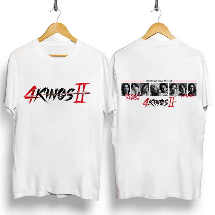 【NEW】ภาพยนตร์ 4Kings 2 แขนสั้นพิมพ์เสื้อยืดคอกลม
