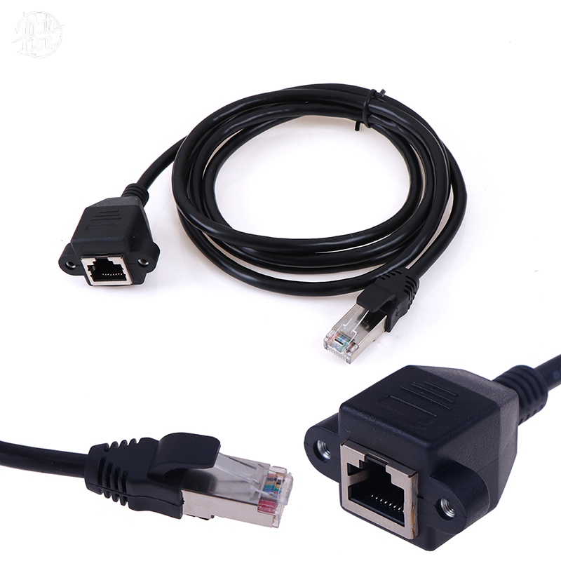 Wl| ใหม่ สายเคเบิลเครือข่ายอีเธอร์เน็ต LAN RJ45 ตัวผู้ เป็นตัวเมีย 1 ชิ้น